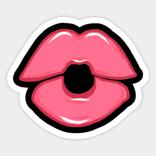 Full lips girlie lips kissing mouth red mouth lip Sticker